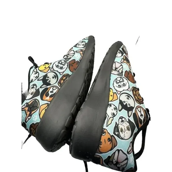 Shoes Womens 8 Athletic Trainers Dog Print Sneakers Casual Colorful Active Vet - Picture 6 of 7